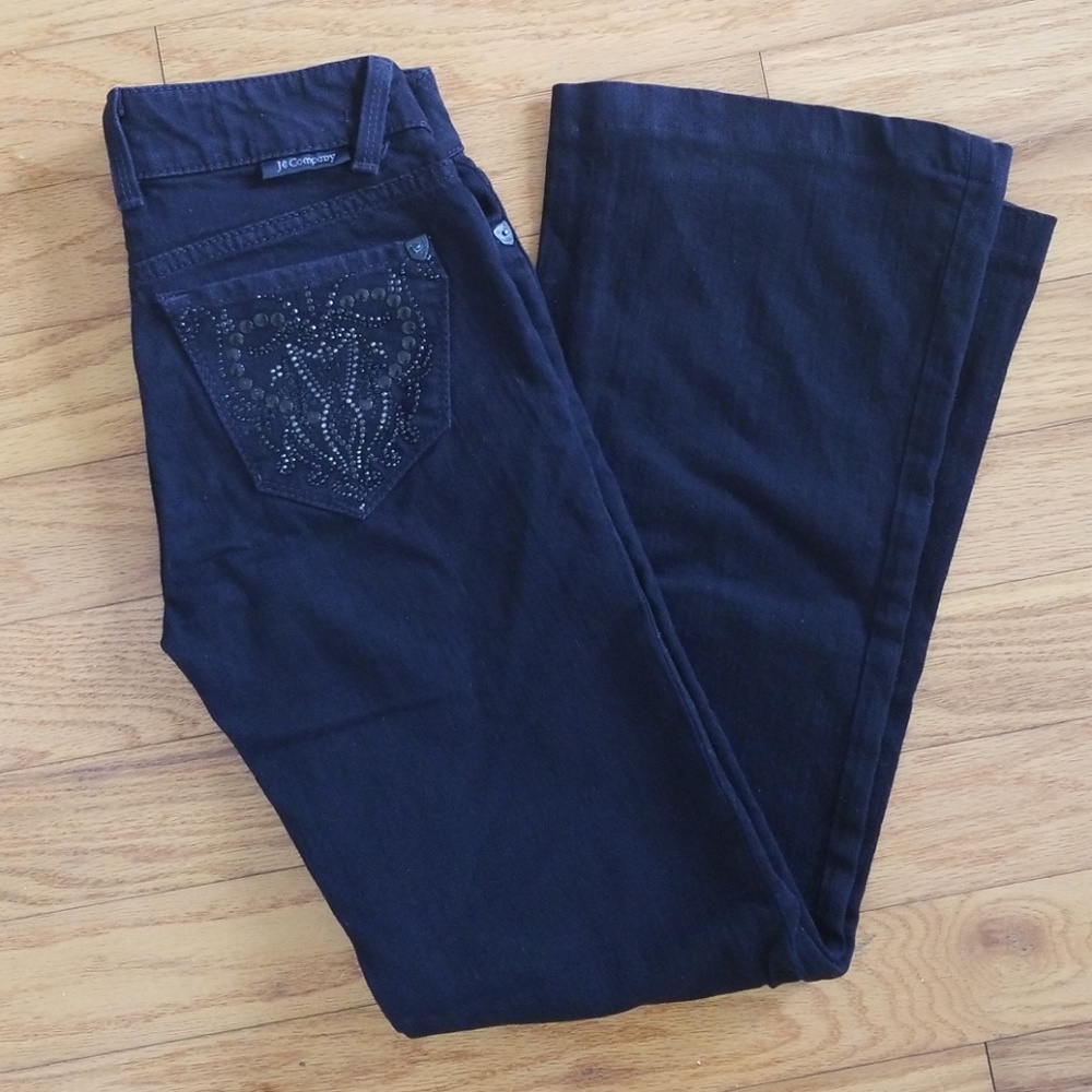 J & Company Women's Black Flare Jeans